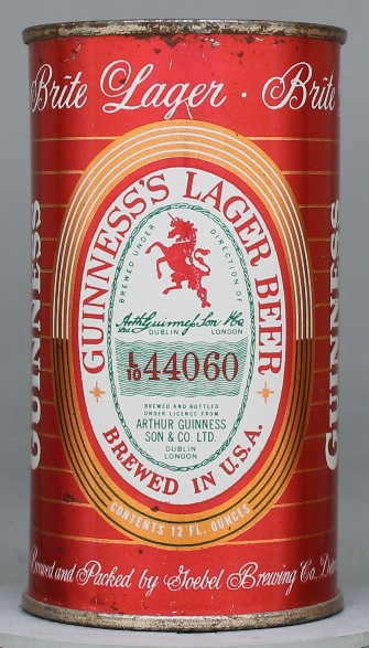 Guinness's Lager Beer Flat Top Can