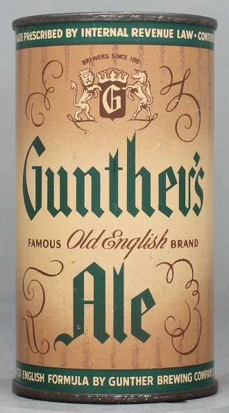 Gunther's Old English Ale Flat Top Can