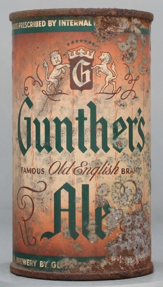 Gunther's Famous Old English Brand Ale Flat Top Can