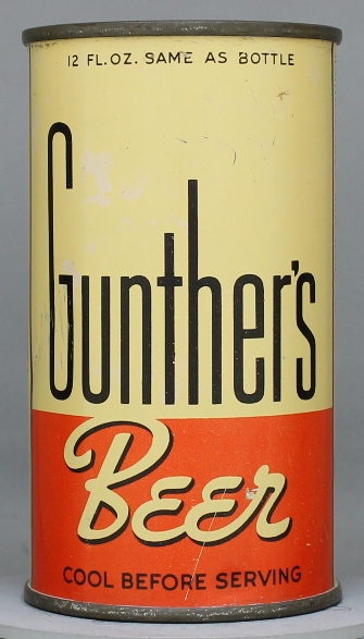Gunther's Beer Flat Top Can