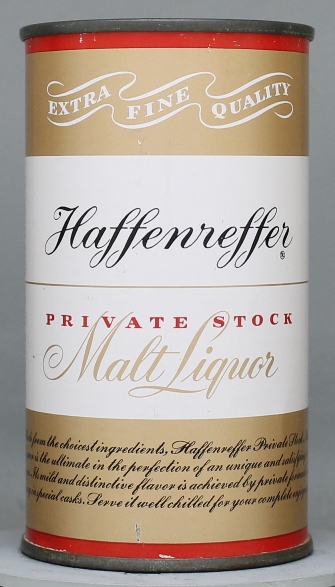 Haffenreffer Private Stock Malt Liquor Flat Top Can