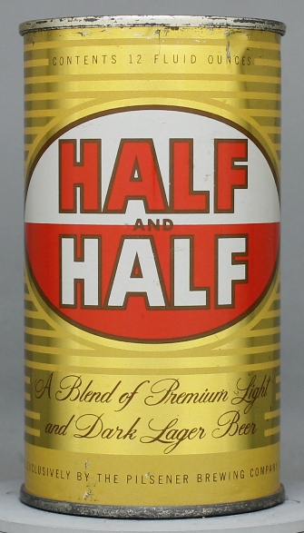 Half And Half Beer Flat Top Can