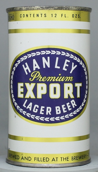 Hanley Premium Export Lager Beer Flat Top Can