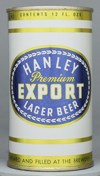 Hanley Premium Export Lager Beer Flat Top Can