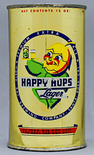 Happy Hops Lager Beer Flat Top Can
