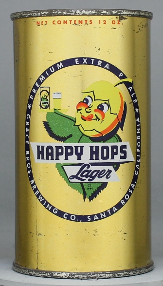 Happy Hops Lager Beer Flat Top Can