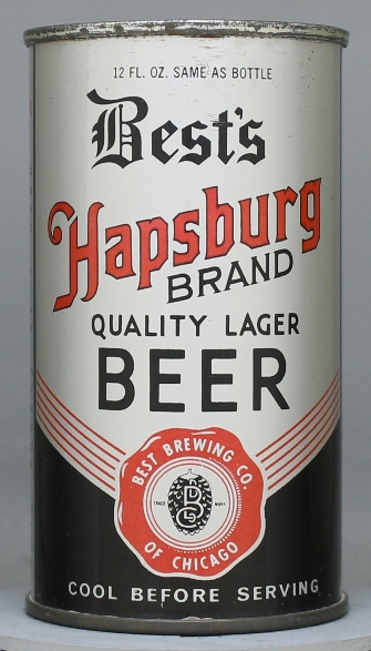 Hapsburg Brand Qual. Lag (best's) Beer Flat Top Can