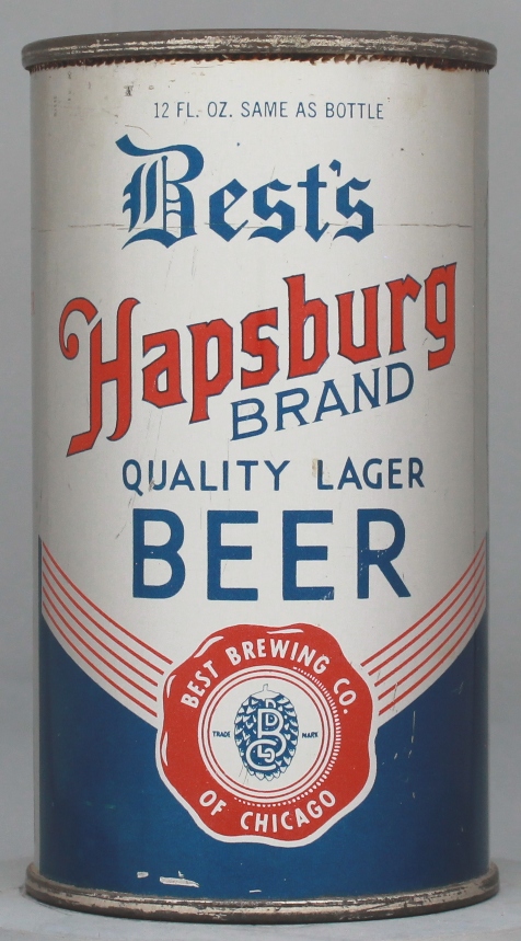 Hapsburg Brand Quality Lager, Best's Beer Flat Top Can