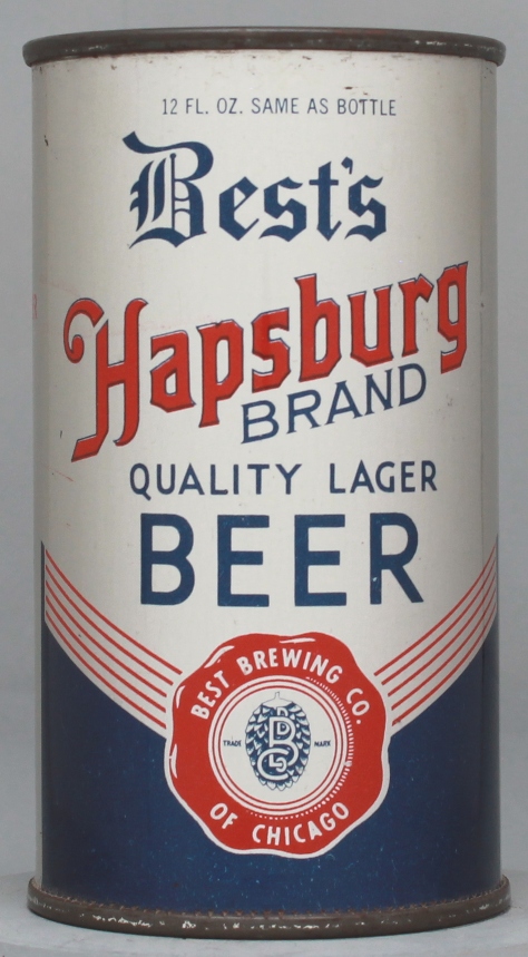 Hapsburg Brand Quality Lager, Best's Beer Flat Top Can