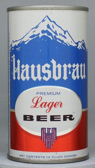 Hausbrau Premium Lager Beer Flat Top Can