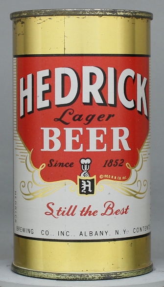 Hedrick Lager Beer Flat Top Can