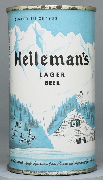 Heileman's Lager Beer Flat Top Can