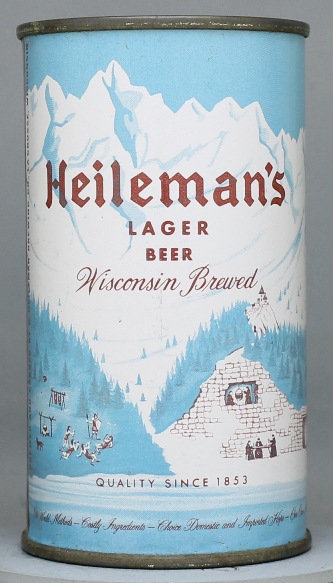 Heileman's Lager Beer Flat Top Can
