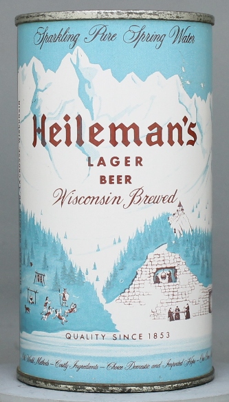 Heileman's Lager Beer Flat Top Can