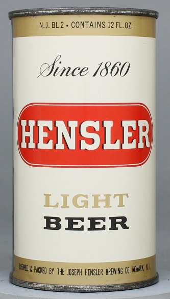 Hensler Light Beer Flat Top Can