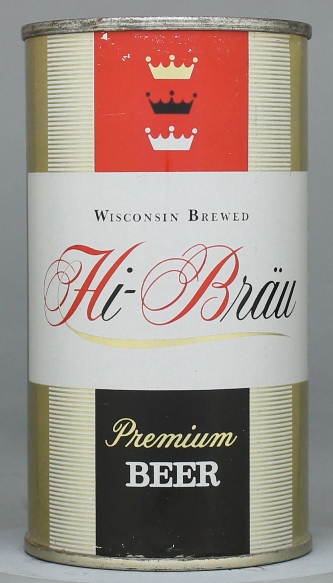 Hi-brau Premium Beer Flat Top Can