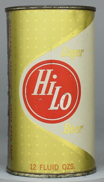Hi Lo Lager Beer Flat Top Can
