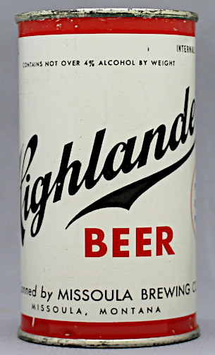 Highlander Beer Flat Top Can