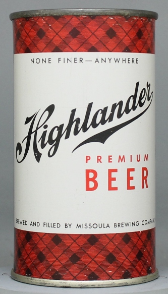 Highlander Premium Beer Flat Top Can