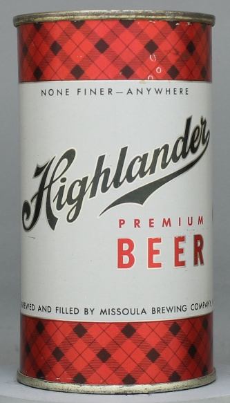 Highlander Premium Beer Flat Top Can