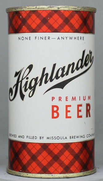 Highlander Premium Beer Flat Top Can