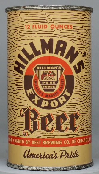 Hillman's Export Beer Flat Top Can