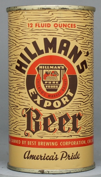 Hillman's Export Beer Flat Top Can