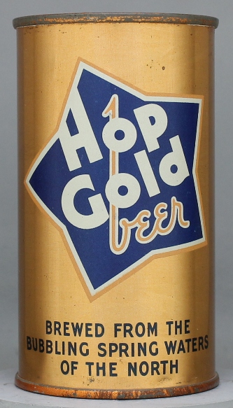Hop Gold Beer Flat Top Can