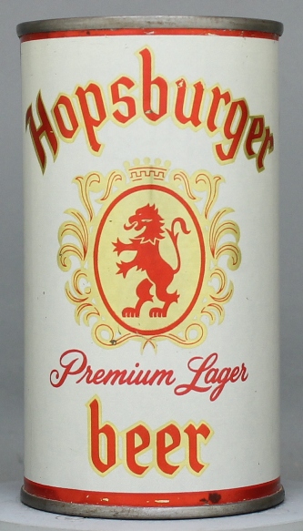 Hopsburger Premium Lager Beer Flat Top Can