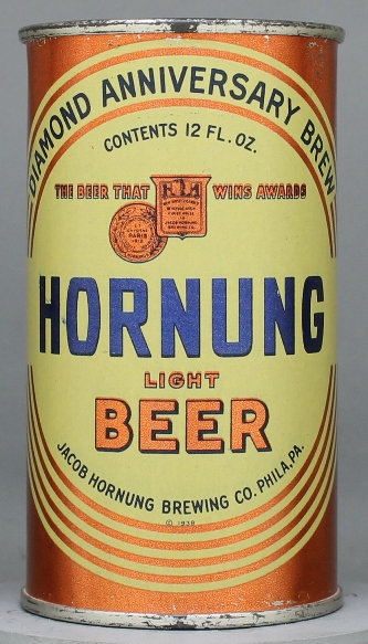Hornung Light Beer Flat Top Can