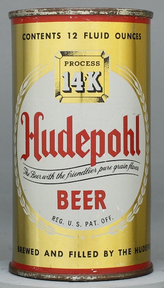 Hudepohl 14k Beer Flat Top Can