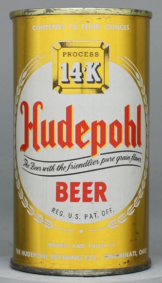 Hudepohl 14k Beer Flat Top Can