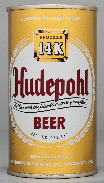 Hudepohl 14k Beer Flat Top Can
