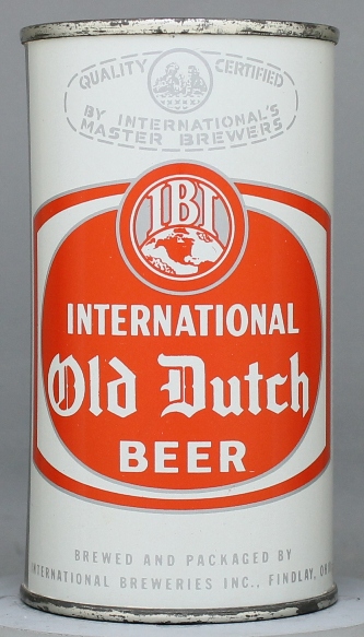International Old Dutch Beer Flat Top Can