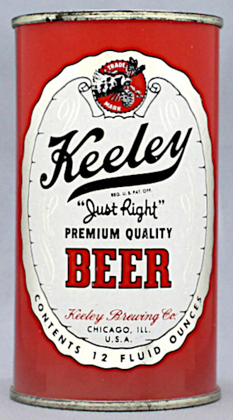Keeley Premium Quality Beer Flat Top Can