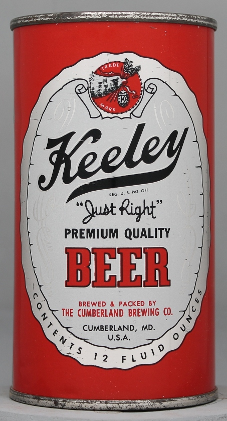 Keeley Premium Quality Beer Flat Top Can