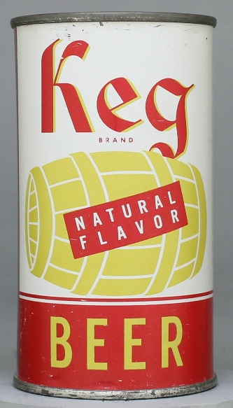 Keg Brand Beer Flat Top Can