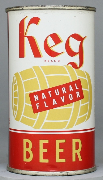 Keg Brand Beer Flat Top Can