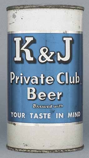 K & J Private Club Beer Flat Top Can