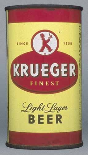 Krueger Finest Light Lager Beer Flat Top Can