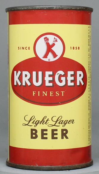 Krueger Finest Light Lager Beer Flat Top Can