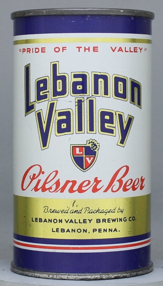 Lebanon Valley Pilsner Beer Flat Top Can