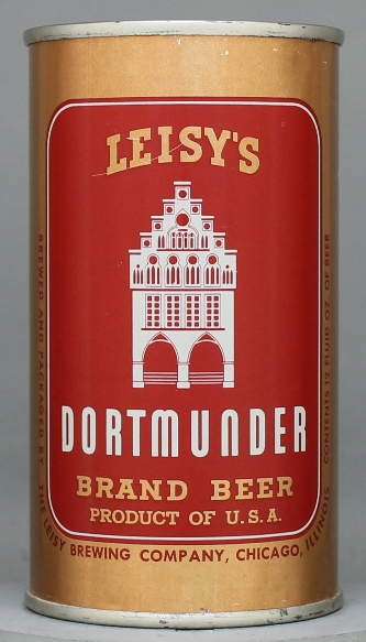 Leisy's Dortmunder Brand Beer Flat Top Can