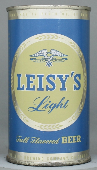 Leisy's Light Full Flavor Beer Flat Top Can