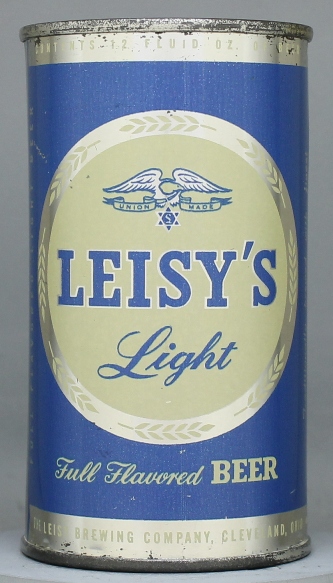 Leisy's Light Full Flavor Beer Flat Top Can