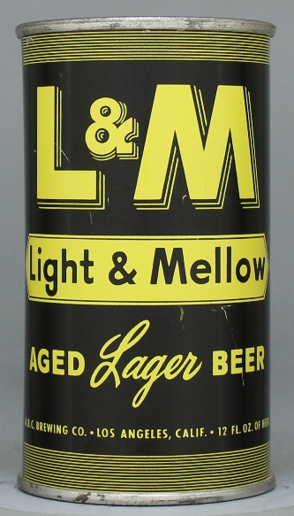 L & M Aged Lager Beer Flat Top Can