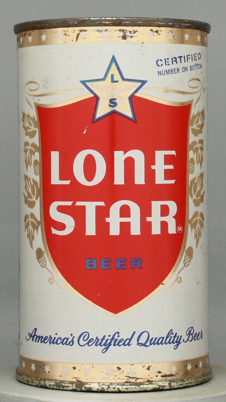 Lone Star Beer Flat Top Can