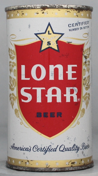 Lone Star Beer Flat Top Can