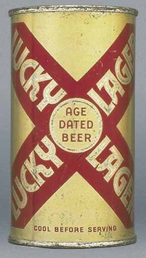 Lucky Lager Aged Dated Beer Flat Top Can