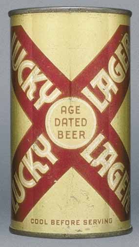 Lucky Lager Aged Dated Beer Flat Top Can